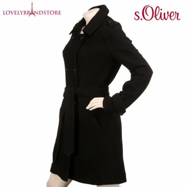 S.oliver 100% шерсть классическое женское шерстяное пальто демисезон 2