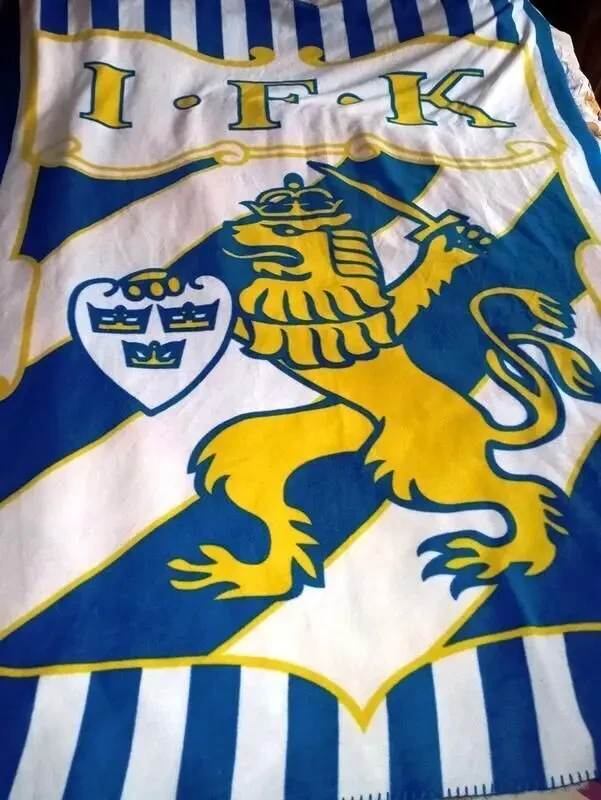 Футбольный флисовый плед с символикой I.f.k Goteborg