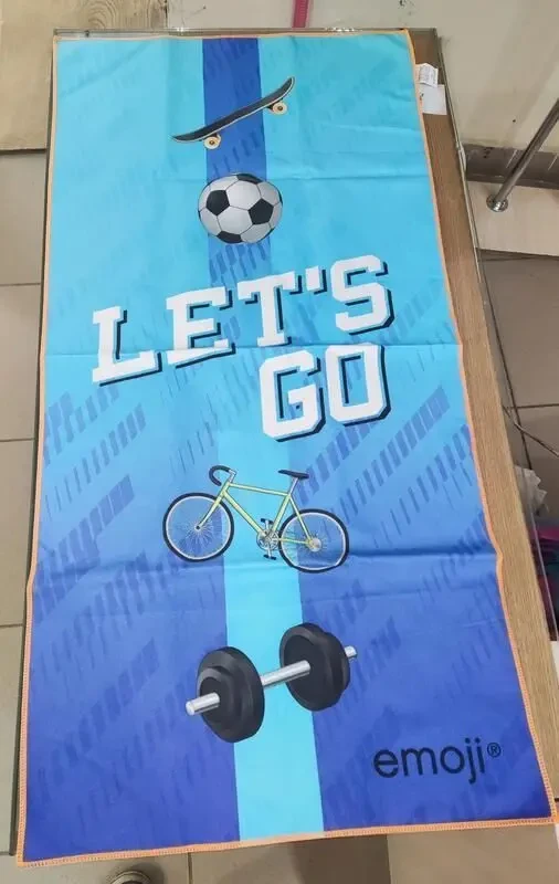 Спортивное полотенце Emoji, спорт, туризм, пляж 3