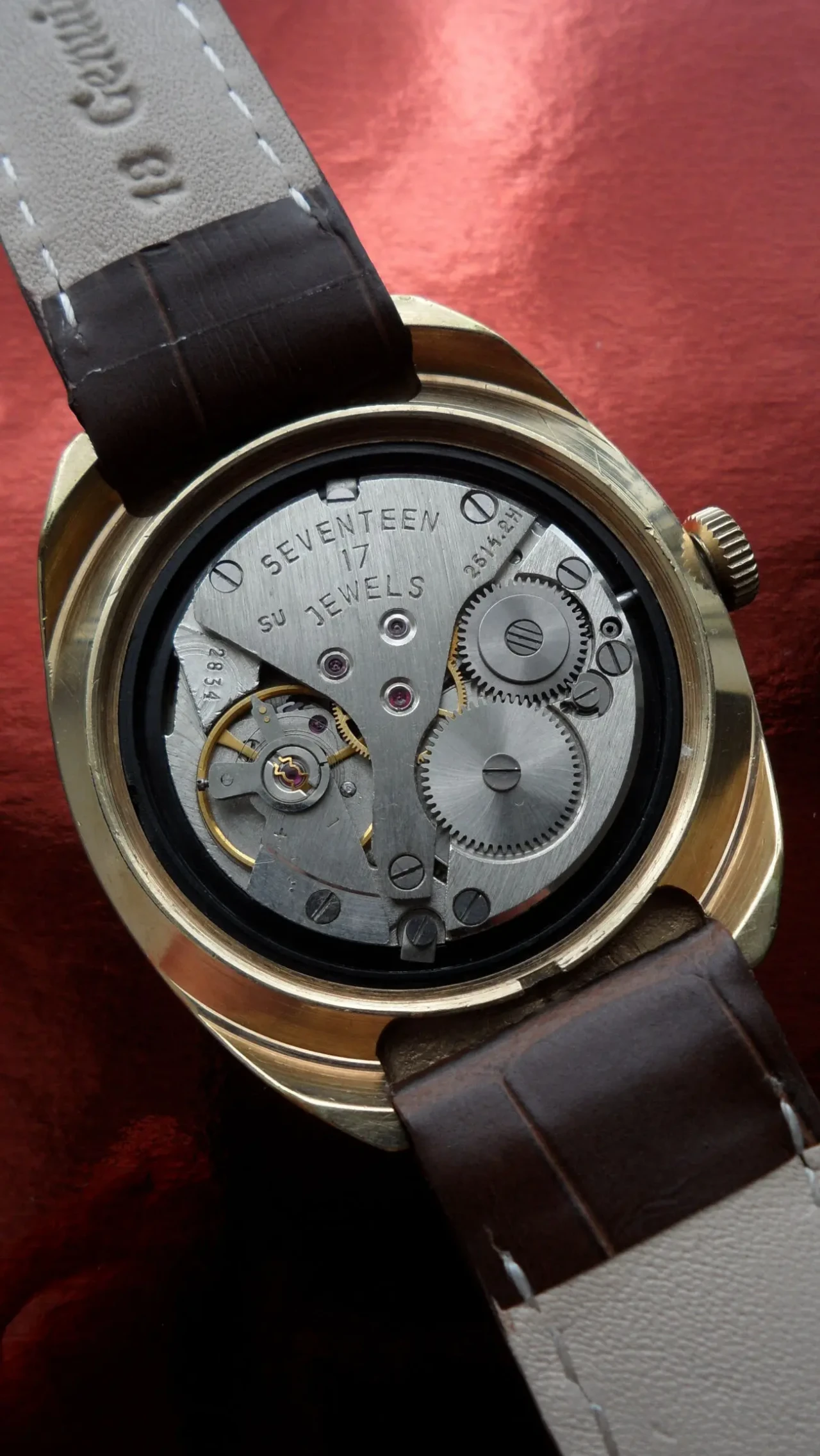 СССР начала 80-х. ПОЛЁТ-26142Н часы мужские ЗОЛОЧЕННЫЕ AU-10 механика 9