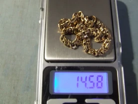 Золотая цепочка и браслет 583 проба длина 56 см. и 23 см. вес 62 08