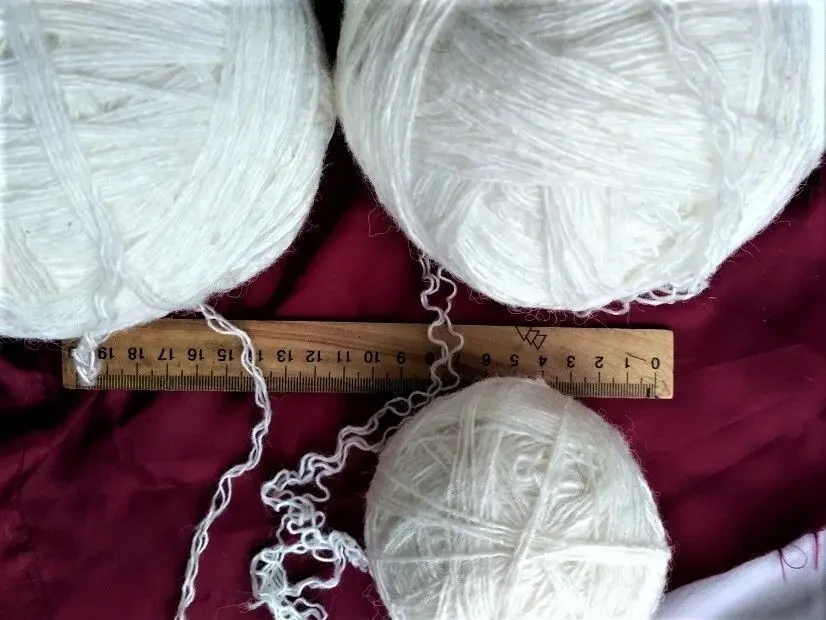 Пряжа нитки белый  акрил вес 485 грамм 5
