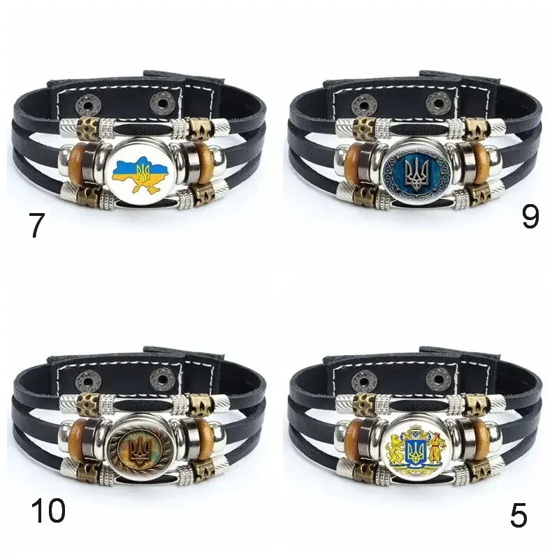 Браслет шкіряний Тризуб України 8