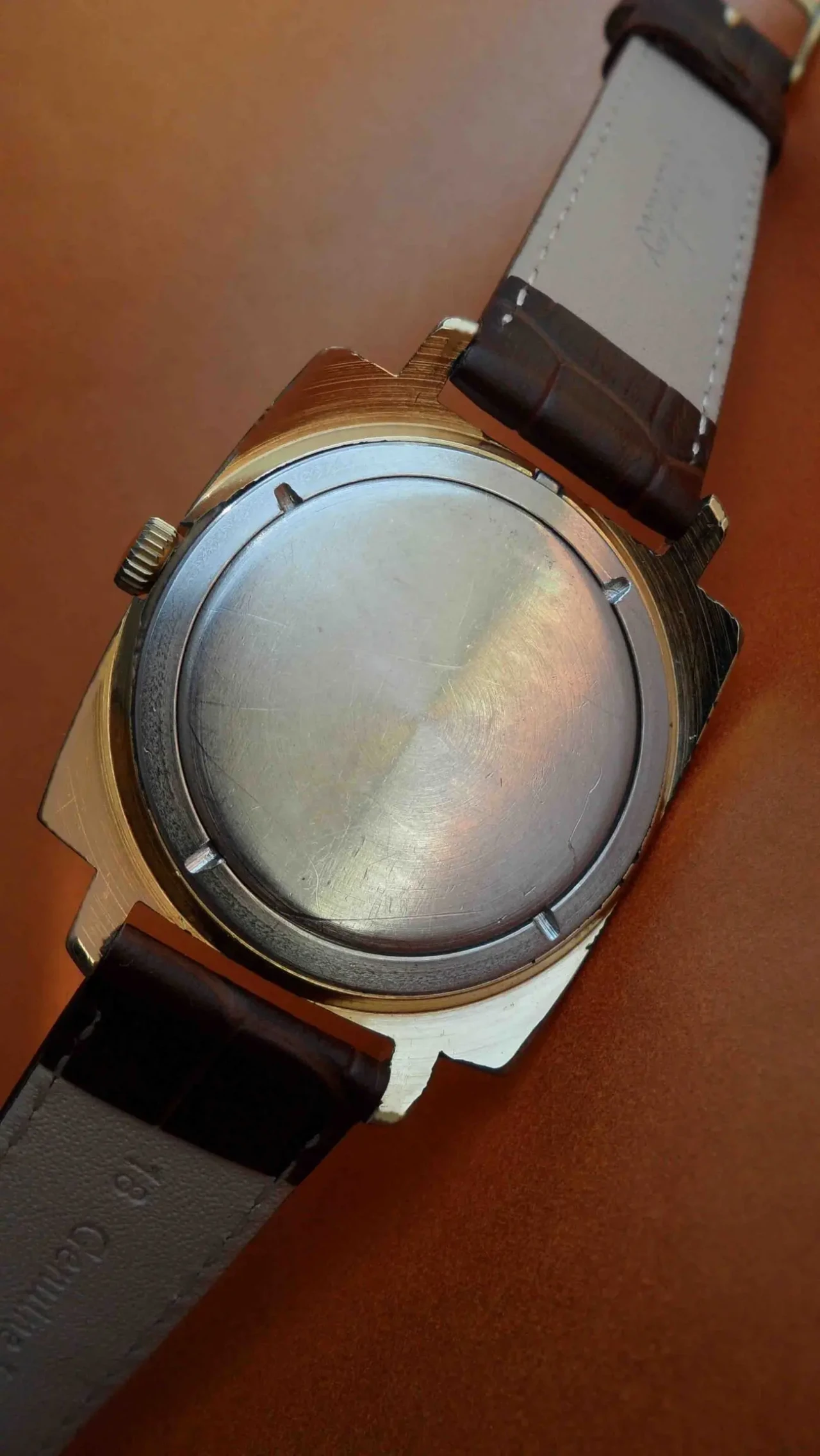 ПОЛЁТ 70х. механика, 10 МИКРОН ЗОЛОЧЕНИЯ, часы мужские, СССР большой 8