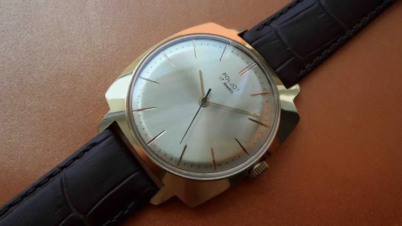 ПОЛЁТ 70х. механика, 10 МИКРОН ЗОЛОЧЕНИЯ, часы мужские, СССР большой 7