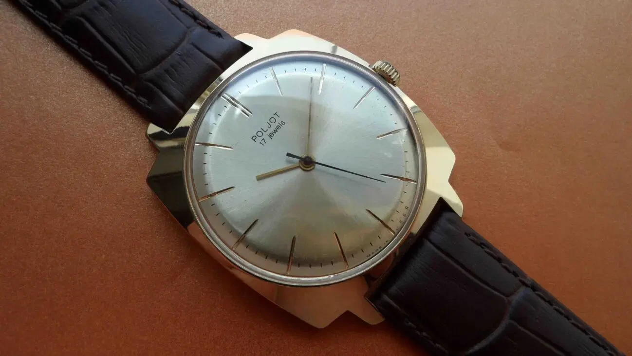 ПОЛЁТ 70х. механика, 10 МИКРОН ЗОЛОЧЕНИЯ, часы мужские, СССР большой 3