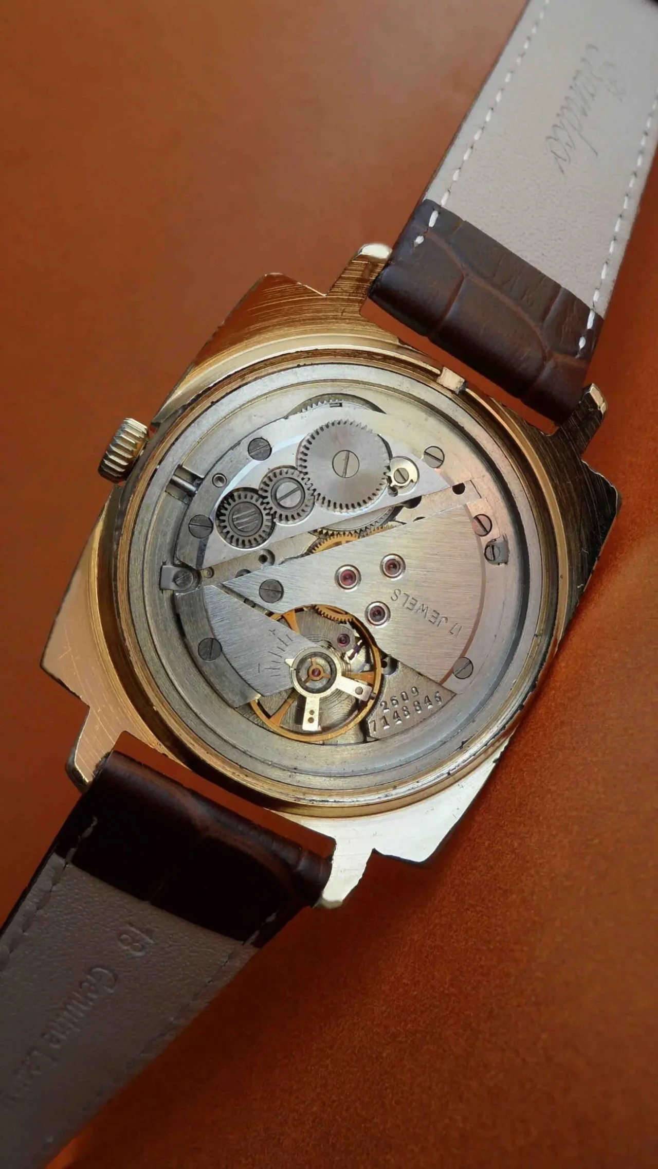 ПОЛЁТ 70х. механика, 10 МИКРОН ЗОЛОЧЕНИЯ, часы мужские, СССР большой 4