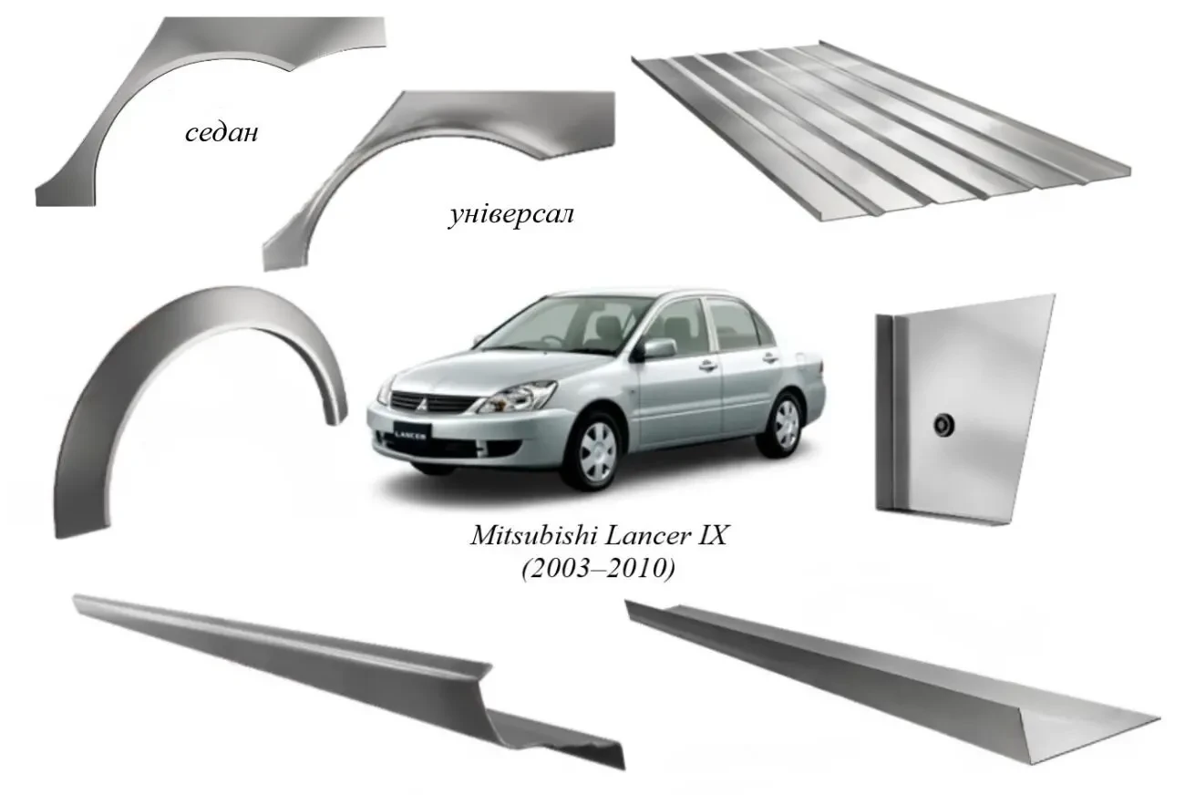Пороги, арки  Mitsubishi Lancer IX (2003-2010)