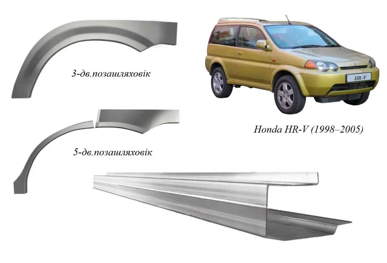 Пороги, задні арки, ремкомплекти Honda 4