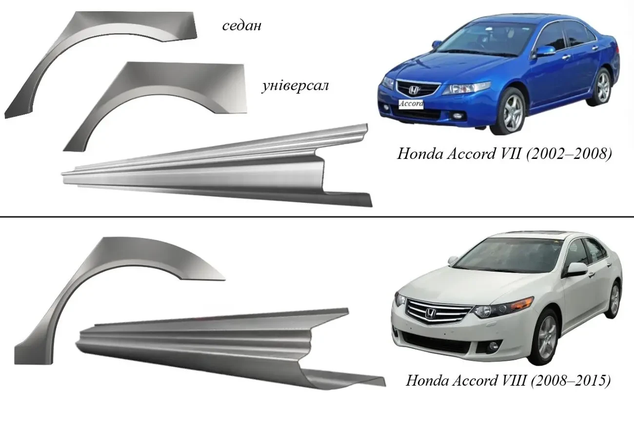 Пороги, задні арки, ремкомплекти Honda 3