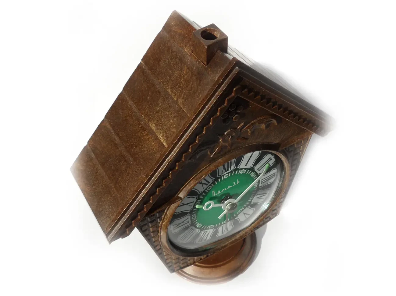 часы ВАШЕГО ДЕТСТВА, ВИТЯЗЬ-ИЗБУШКА на, будильник эпохи СССР, механич 9