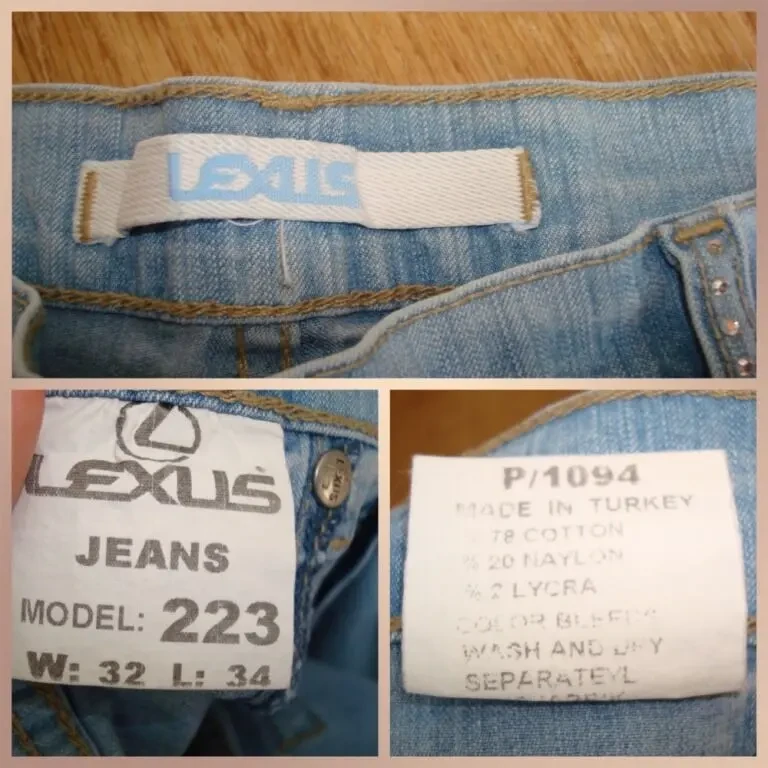 lexus красивые женские джинсы голубые с украшением высокая посадка 8