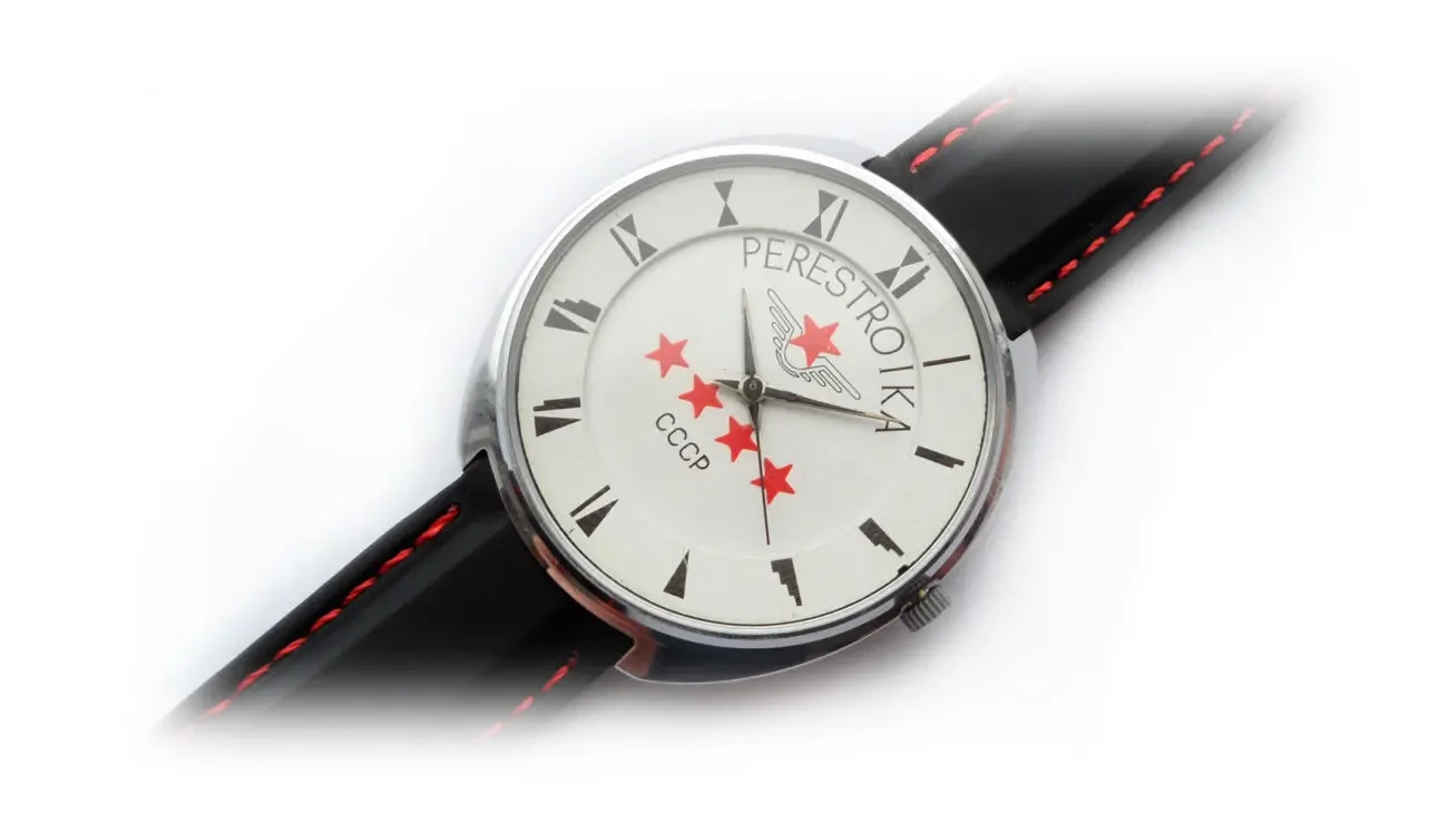 АТРИБУТЫ ИСТОРИИ, часы Ракета-ПЕРЕСТРОЙКА, ЗОЛОЧЕННЫЙ механизм 7