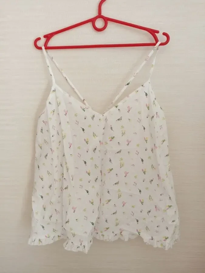 Dream Майка женская бельевая/пижамная белая в принт 16 хлопок 5