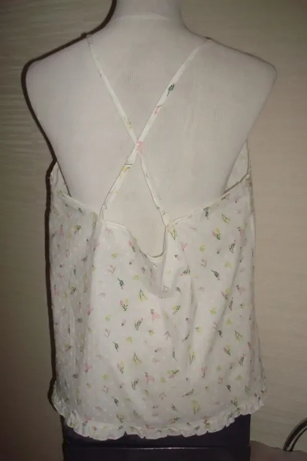 Dream Майка женская бельевая/пижамная белая в принт 16 хлопок 4