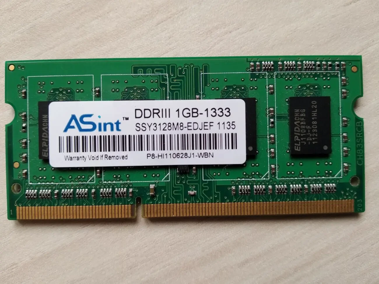 So-Dimm DDR3 1GB ASint 1333MHz PC3-10600 (пам'ять до ноутбука, ОЗУ) 4