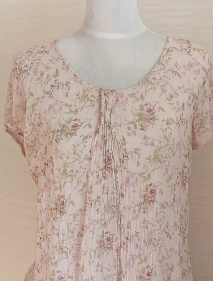 Giusy Шелк вискоза Красивая женская футболка двойная с майкой Италия L 5