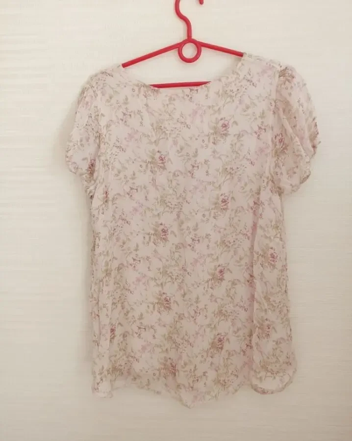 Giusy Шелк вискоза Красивая женская футболка двойная с майкой Италия L 4