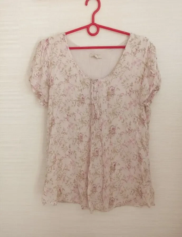 Giusy Шелк вискоза Красивая женская футболка двойная с майкой Италия L 3