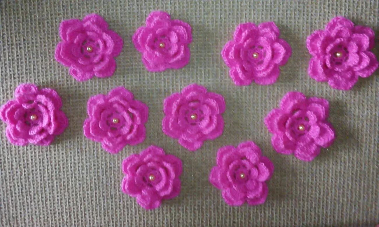 В'язані квіти гачком. 4