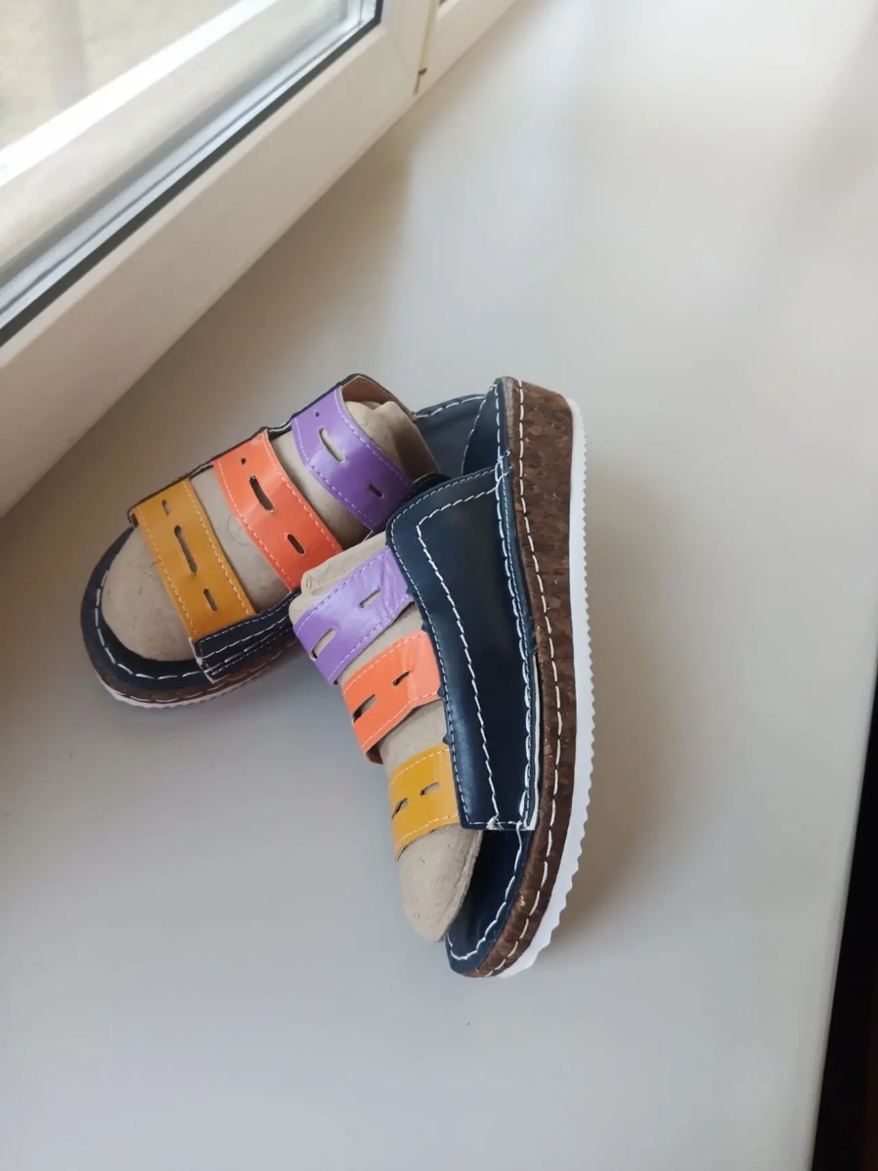 Шлепанцы разноцветные, яркие, длина 25.5 см 2