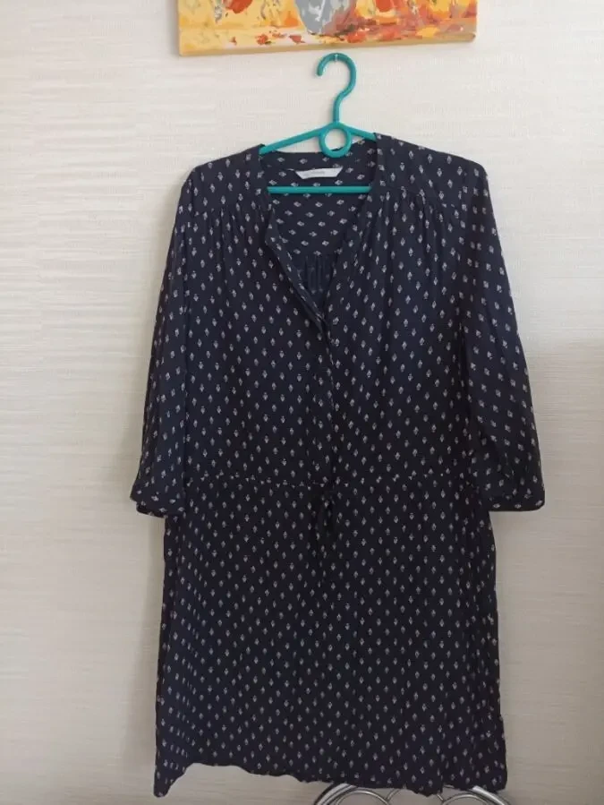 George красивое женские платье т синее в принт 48-50 вискоза 3