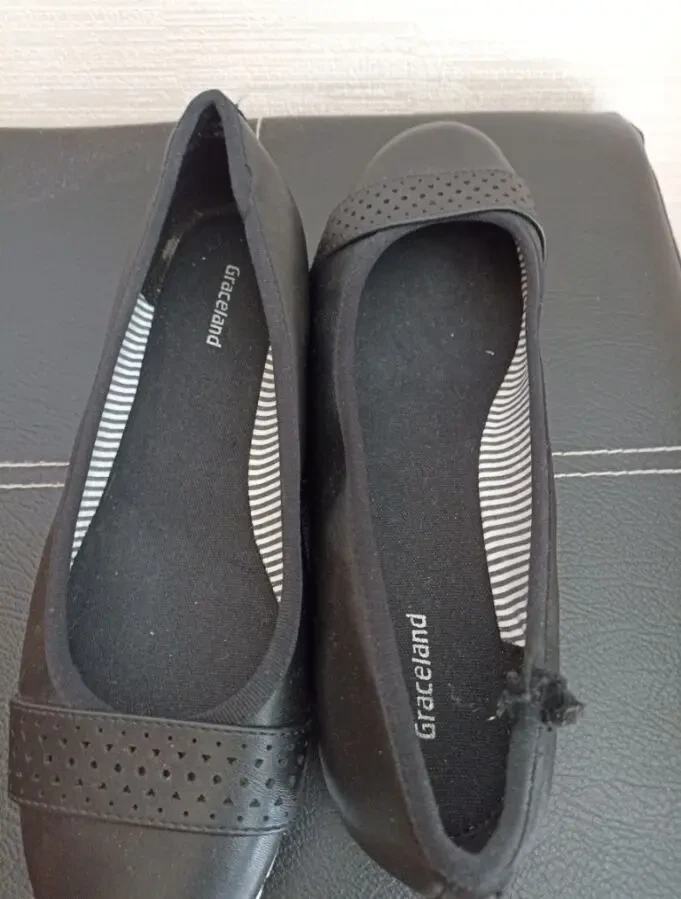 Graceland Красивые женские балетки черные 38 5