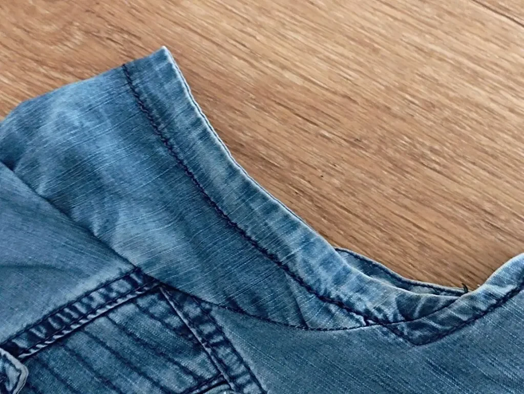 Stella Стильное красивое женское платье с кармашками джинс 8