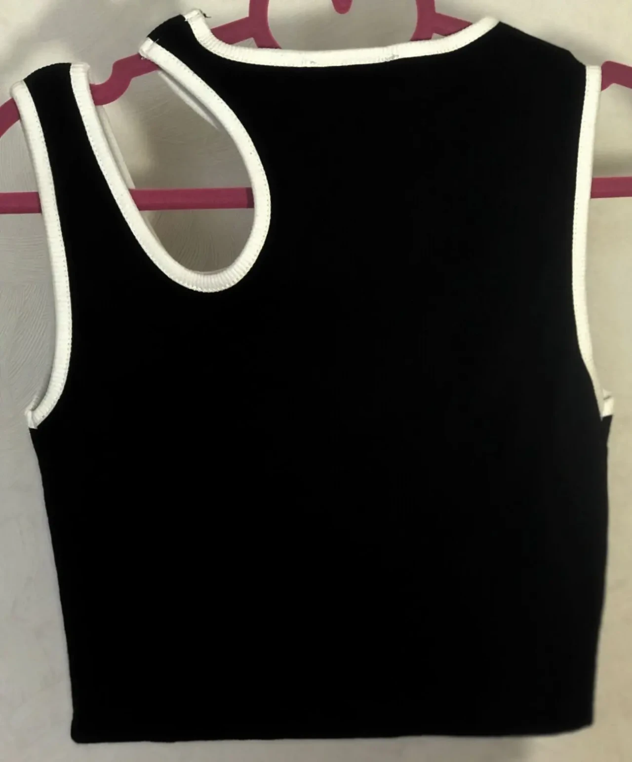 Новая топ-майка рубчик с белой отделкой люкс качество Турция 3