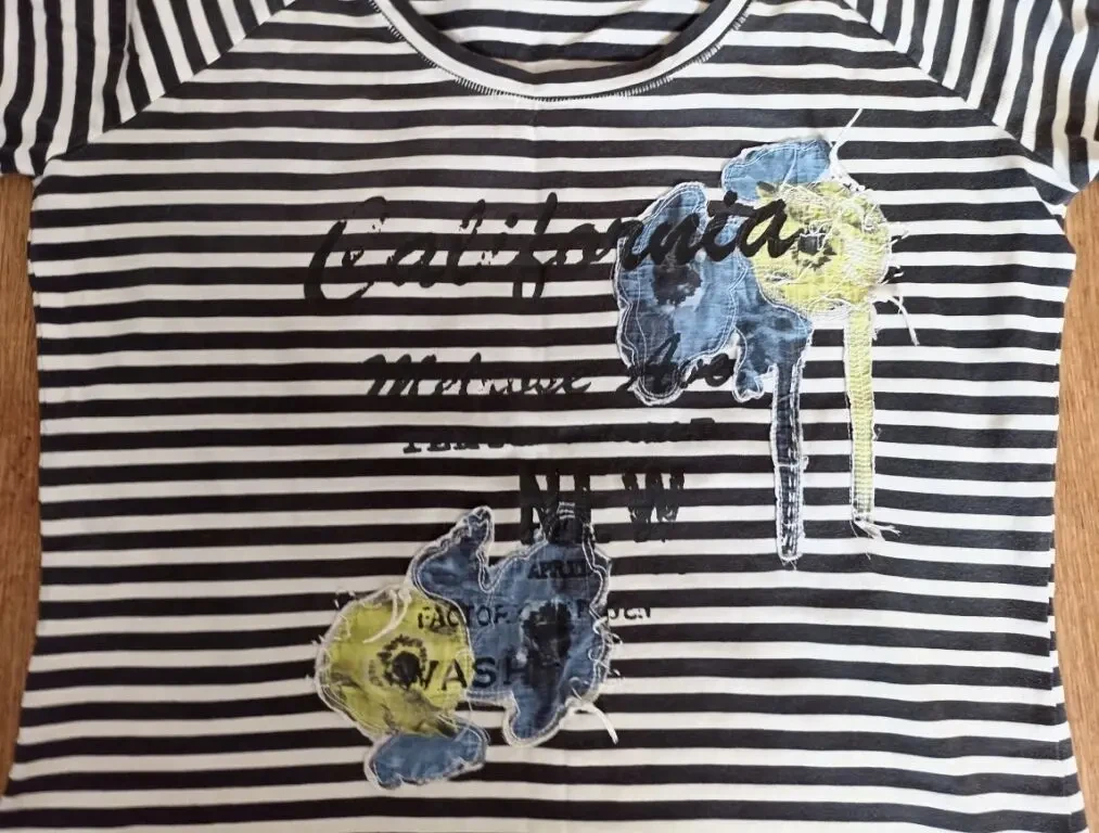 Красивая женская футболка полоска Германия 46-48 8