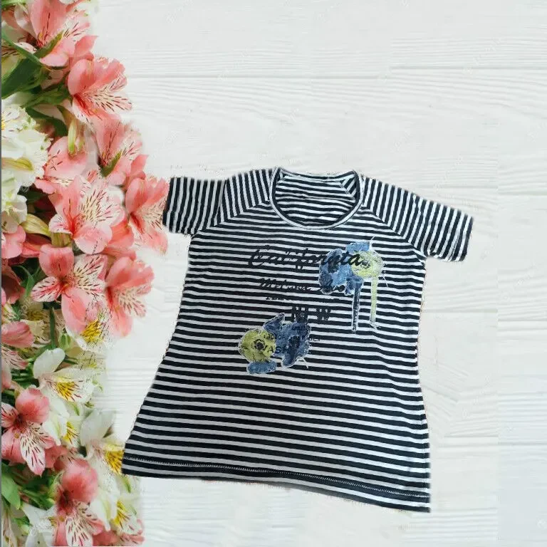 Красивая женская футболка полоска Германия 46-48