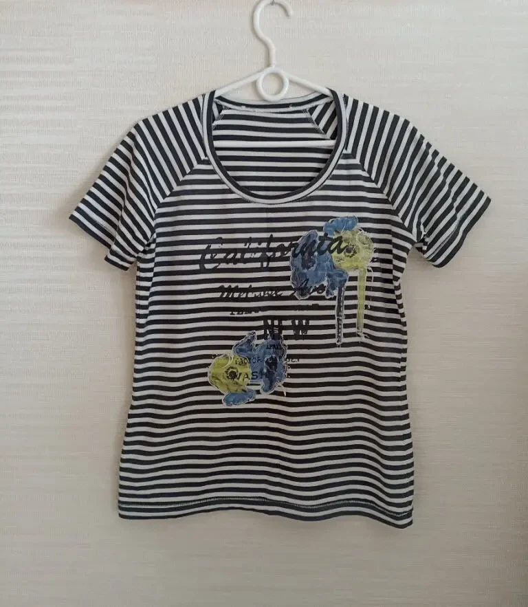 Красивая женская футболка полоска Германия 46-48 5