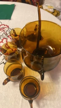 Крюшонница с ополоником и 5 чашек