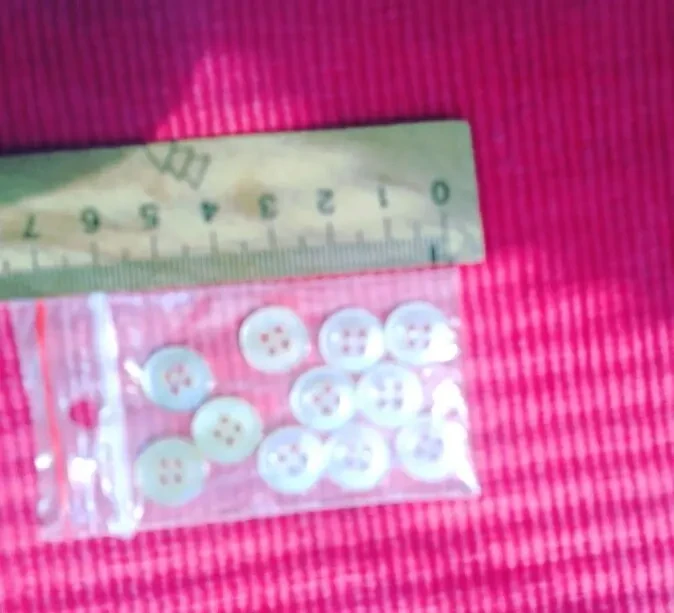 Набор для творчества пуговицы белые с перламутром набор15 шт 6