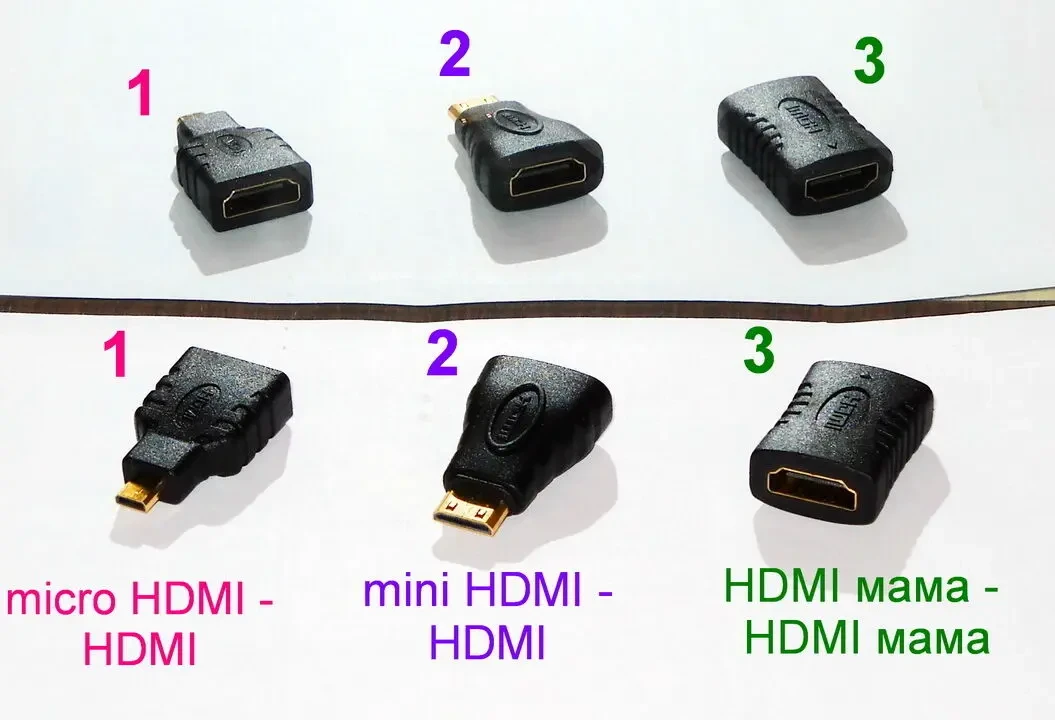 Перехідник HDMI - micro HDMI / HDMI - mini HDMI / HDMI - HDM