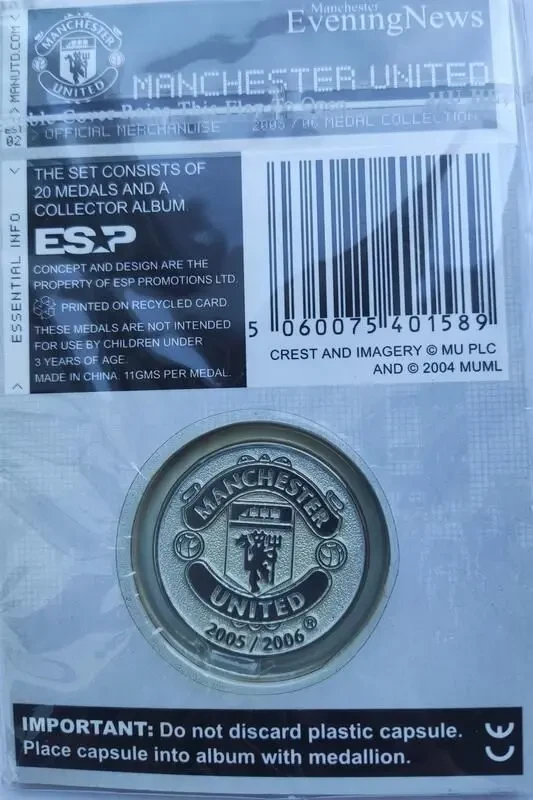 Футбольна картка з медальйоном Fc Manchester United Darren Fletcher 4