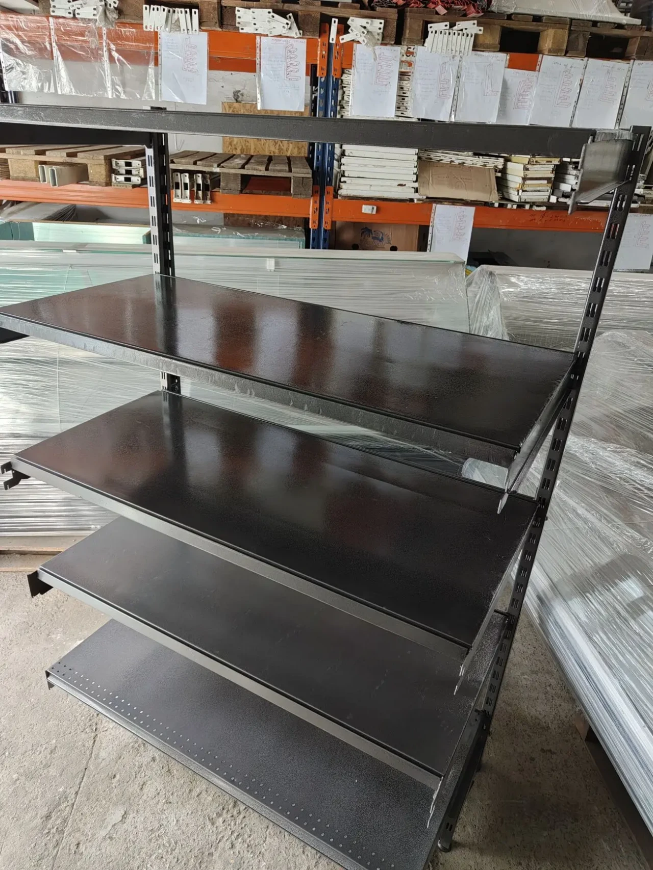 Торгові стелажі пристінні односторонні 6