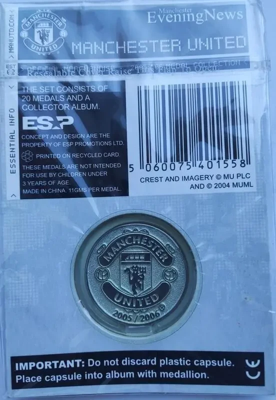 Футбольна картка з медальйоном Fc Manchester United Ruud V Nistelrooy 4