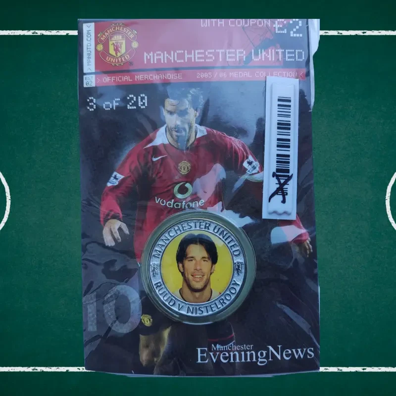 Футбольна картка з медальйоном Fc Manchester United Ruud V Nistelrooy