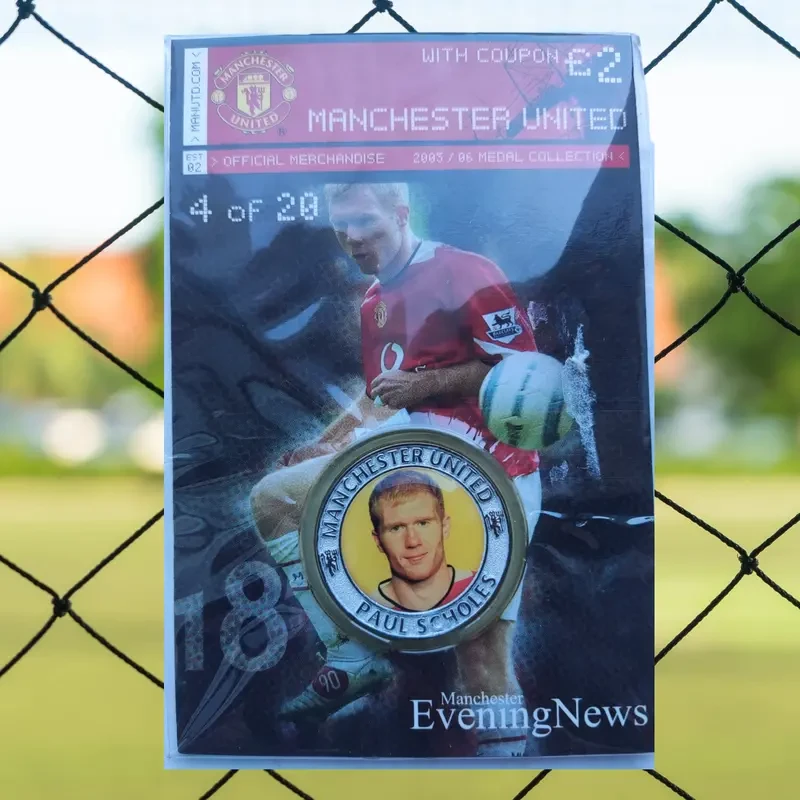 Футбольна картка з медальйоном Fc Manchester United Paul Scholes