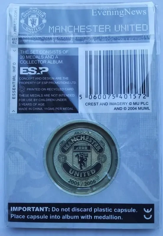 Футбольна картка з медальйоном Fc Manchester United Gary Neville 4