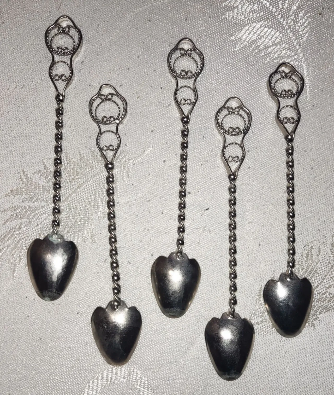 Винтажные, чайные ложки ручной работы, 5шт 3
