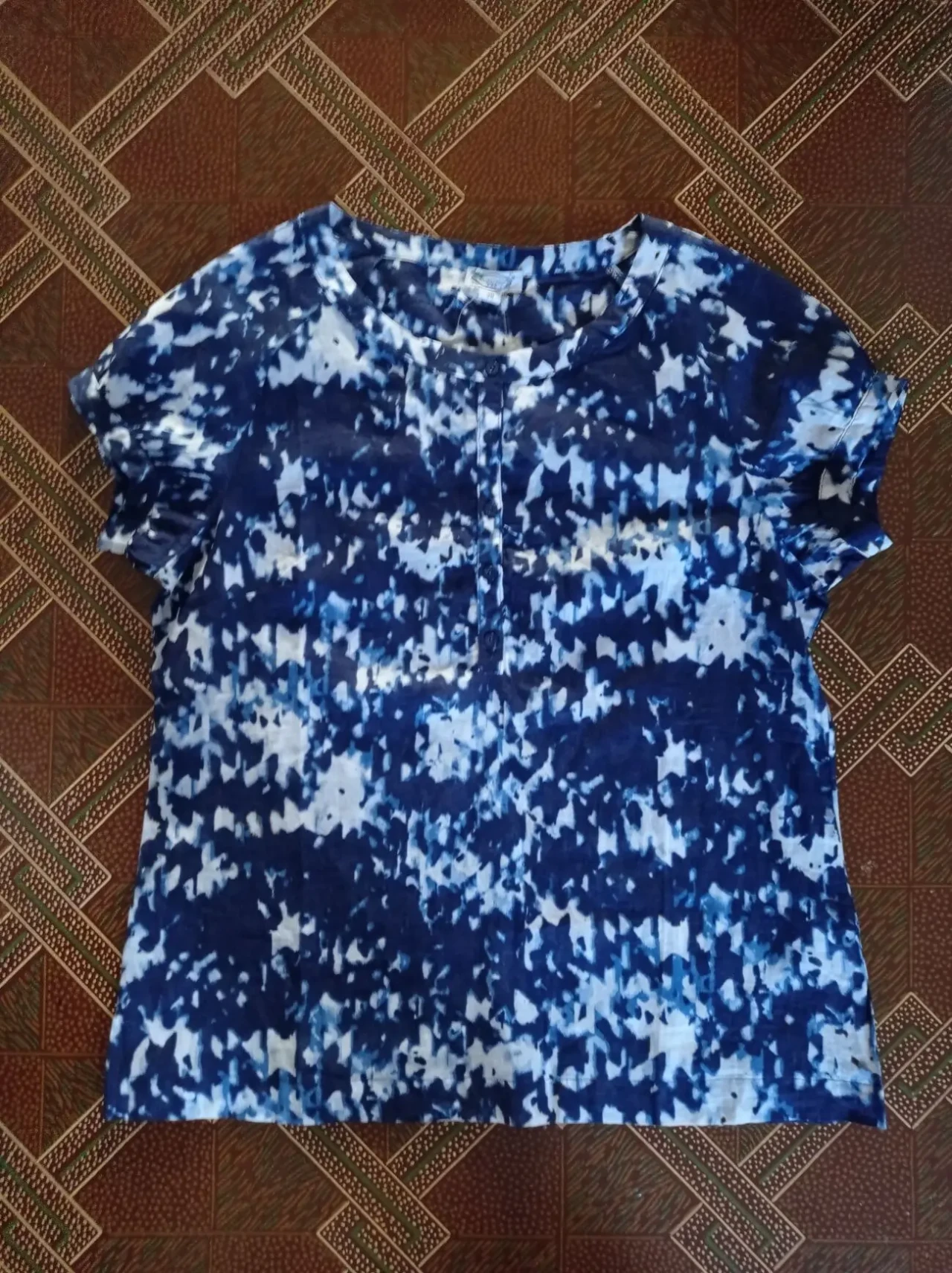 Блуза синяя тонкая хб cecilia classics 8