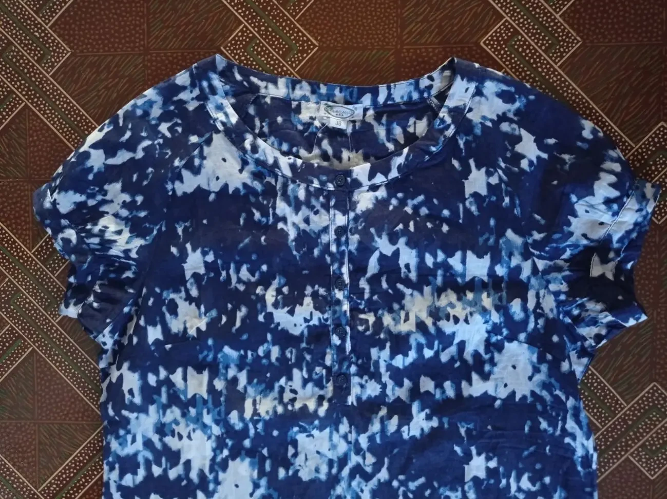 Блуза синяя тонкая хб cecilia classics 9