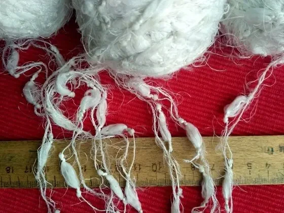 Набор для творчества пряжа нитки белая фантазийная 57 грамм 9