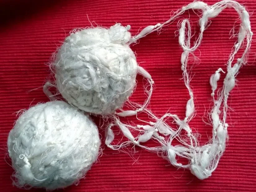 Набор для творчества пряжа нитки белая фантазийная 57 грамм 8