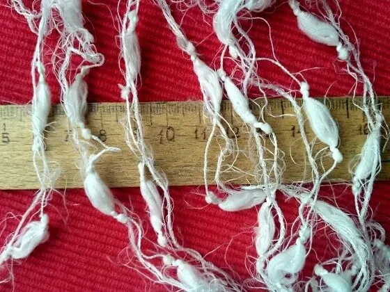 Набор для творчества пряжа нитки белая фантазийная 57 грамм 5