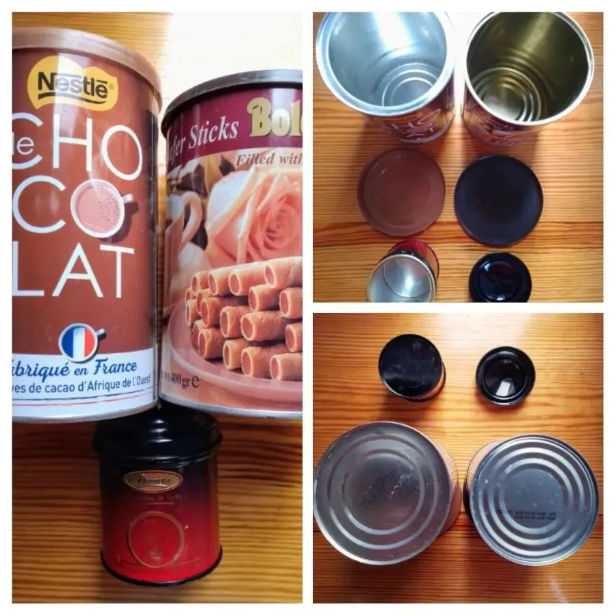 Круглая коробка, шкатулка органайзер жестяная шестиугольная франция 7