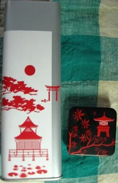 Круглая коробка, шкатулка органайзер жестяная шестиугольная франция 10