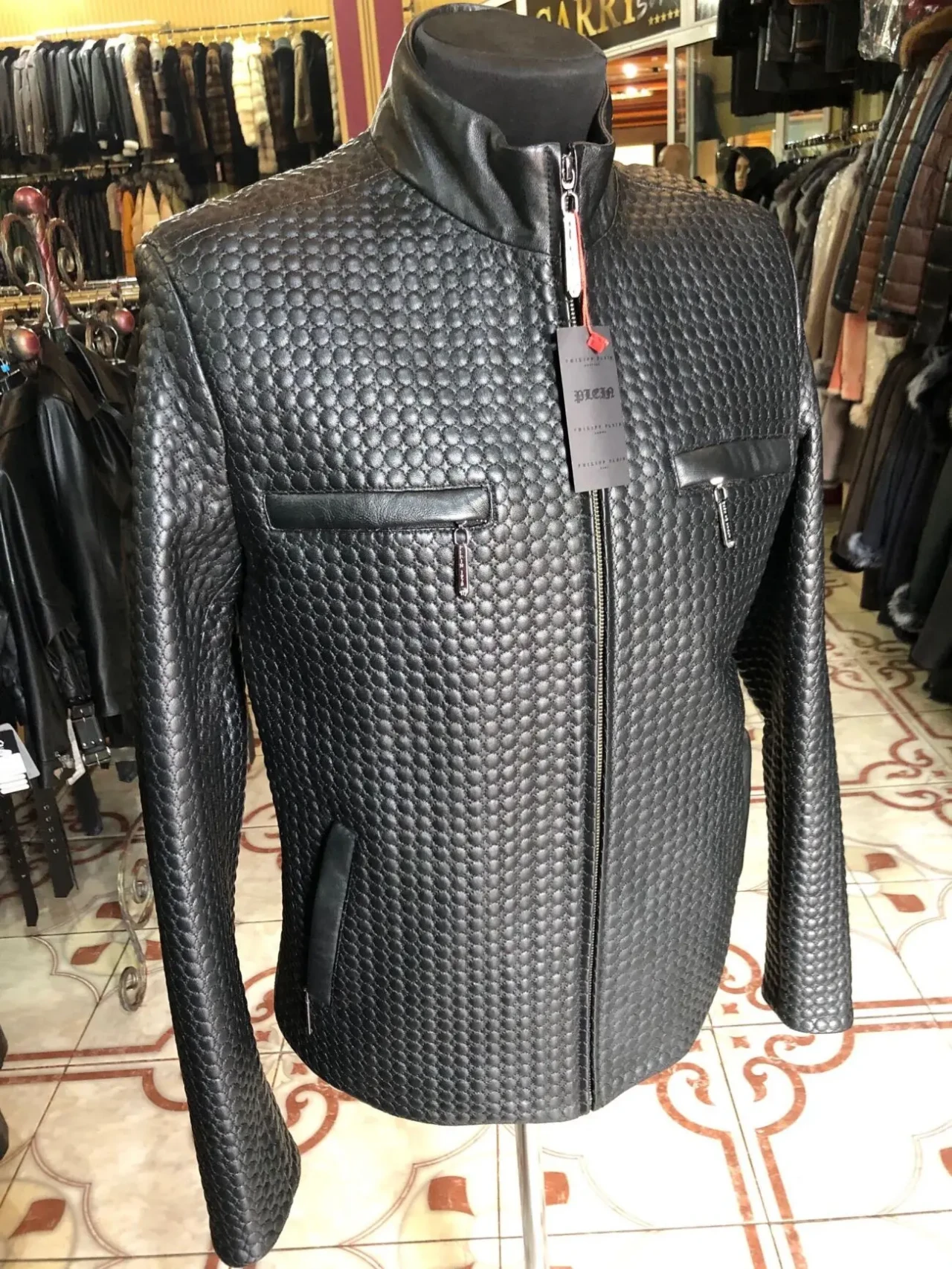 Шкіряні куртки комір стійка 5